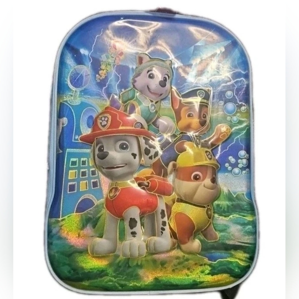 paw patrol backpack Blue Nwt 16"x11"x2" 2 Zipper